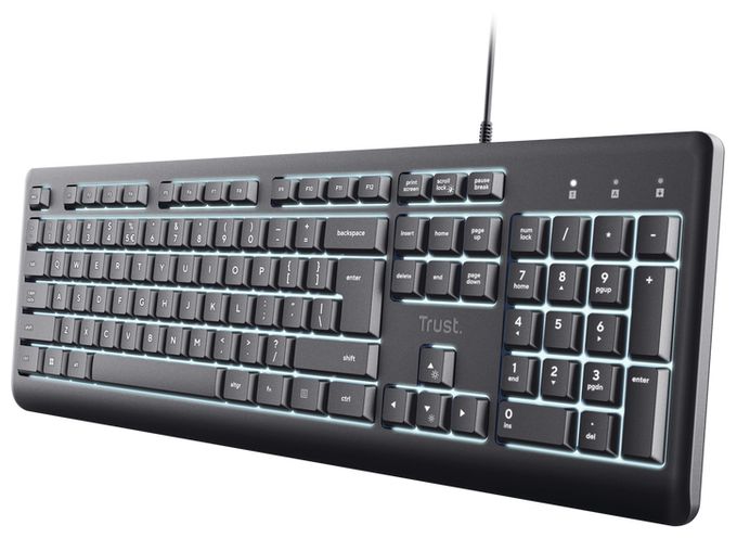 Heimbüro Tastatur USB  Primo Beleuchtete (Schwarz) 