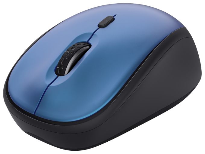 1600 DPI Büro Maus Optisch  Yvi (Schwarz, Blau) 