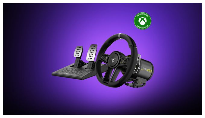 Getriebe + Pedale für Android, PC, Xbox One, Xbox One S, Xbox One X, Xbox Series S, Xbox Series X  VelocityOne Race KD3 (Schwarz) 