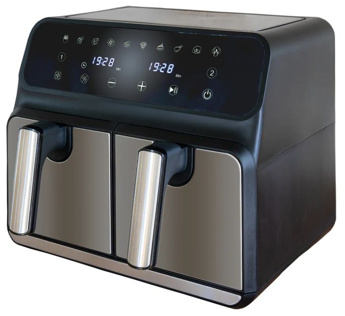 Doppel Heißluftfritteuse 8 l 1700 W  58685 Twin Zone (Schwarz, Grau) 