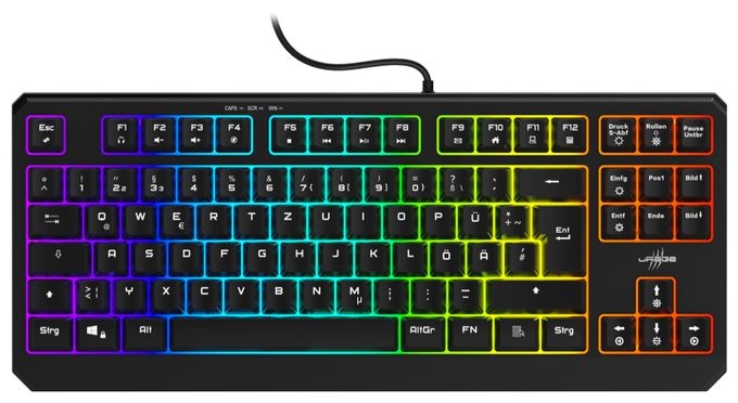 RGB-LED Gaming Tastatur USB  Exodus 220 TKL (Schwarz) 