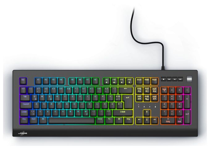 RGB-LED Gaming Tastatur USB  Exodus 600 (Schwarz) 