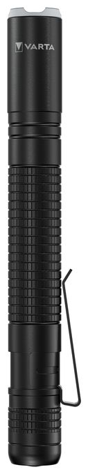 Aluminium F10 Pro LED Taschenlampe (inkl. 2x Longlife Power AAA Batterien für den täglichen Gebrauch, 175 Lumen, stoßfest, 3 Jahre Garantie) schwarz für Haushalt, Camping, Outdoor 