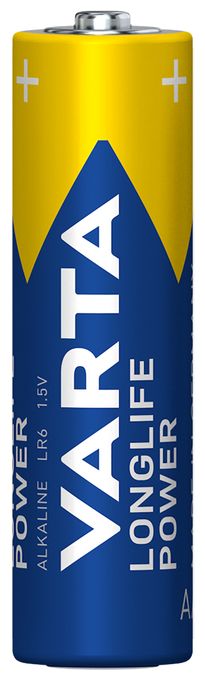 Batterien AA, 10 Stück, Longlife Power, Alkaline, 1,5V, ideal für Spielzeug, Funkmaus, Taschenlampen, Verpackung zu 90% recycelt, Made in Germany 