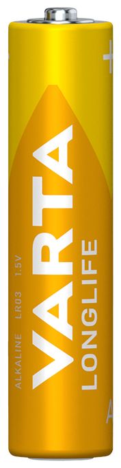 AAA Alkali 1,5 V 4 Stück  Longlife Batterie (Gold/Gelb) 