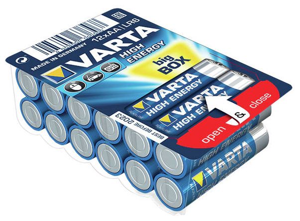 AA Alkali 1,5 V 12 Stück  Longlife Power Batterie (Blau/Silber) 