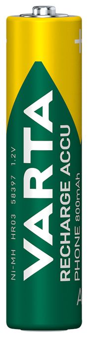 RECHARGE ACCU Phone. Vorgeladener AAA Micro NiMH Akku (4er Pack, 800mAh) - Ideal für schnurlose Telefone - Wiederaufladbar ohne Memory-Effekt. 