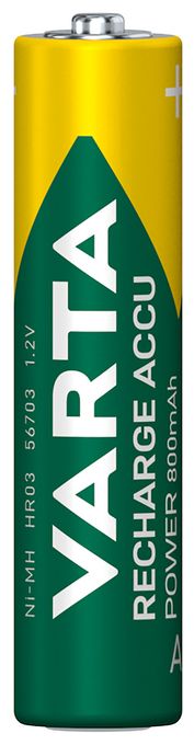 Recharge Accu Power AAA 800 mAh 4er Pack (vorgeladener NiMH-Akku, Micro, wiederaufladbarer Akku, gebrauchsfertig) 