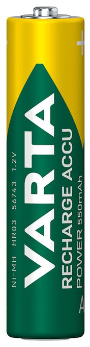 RECHARGE ACCU Power. Vorgeladener AAA Micro NiMH Akku (4er Pack, 550mAh) - Wiederaufladbar ohne Memory-Effekt - Ready to Use Technologie 