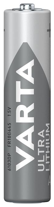 AAA Lithium 1,5 V 2 Stück  Ultra Lithium Batterie (Grau/Silber) 