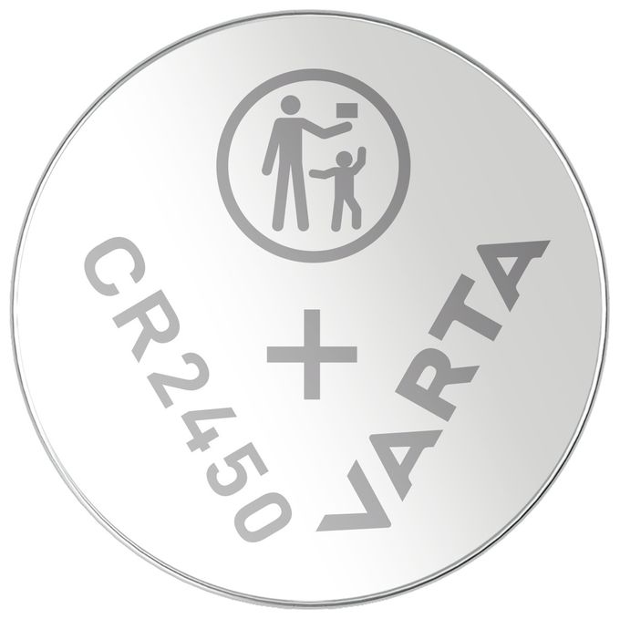 VARTA Batterien Knopfzelle CR2450, 4 Stück, Lithium Coin, 3V, kindersichere Verpackung, für elektronische Kleingeräte 