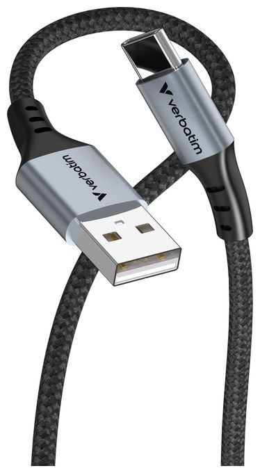 0,48 Gbit/s Stecker Rundkabel USB A auf USB C bis 18 W 1,2 m  31843 (Schwarz) 