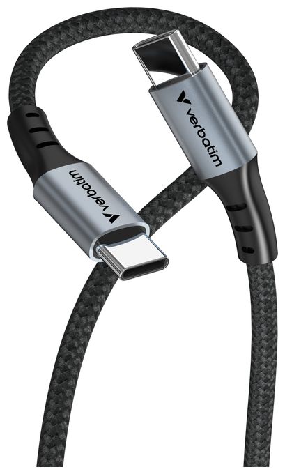 0,48 Gbit/s Stecker Rundkabel USB C auf USB C bis 100 W 1,2 m  31845 (Schwarz) 
