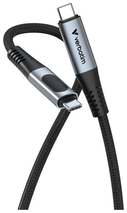 0,48 Gbit/s Stecker Rundkabel USB C auf USB C bis 100 W 1,2 m  31848 (Schwarz) 
