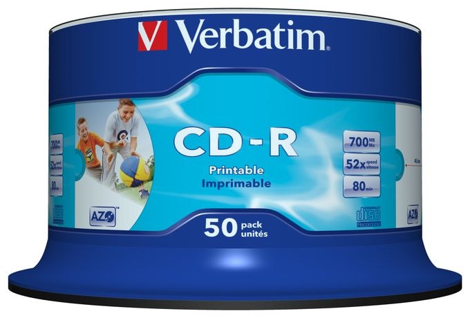 CD-R AZO Wide Inkjet Printable no ID 