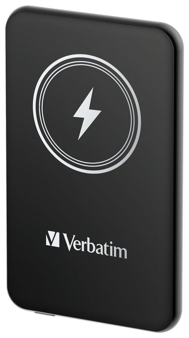 5000 mAh Powerbank USB Typ-C Kabelloses Laden  Charge 'n' Go (Schwarz) 