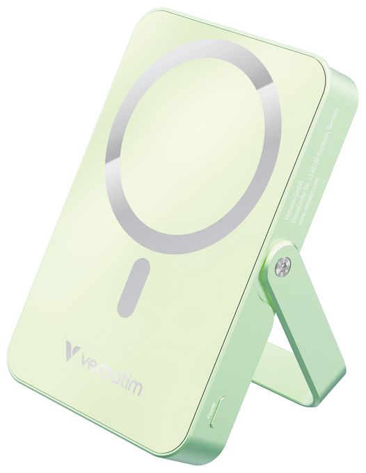 10000 mAh Powerbank USB Typ-C Kabelloses Laden  Charge 'n' Go Magnetic Wireless (Grün) 