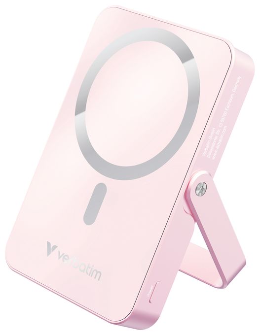 10000 mAh Powerbank USB Typ-C Kabelloses Laden  Charge 'n' Go Magnetic Wireless (Pink) 