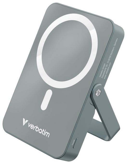 10000 mAh Powerbank USB Typ-C Kabelloses Laden  Charge 'n' Go Magnetic Wireless (Grau) 