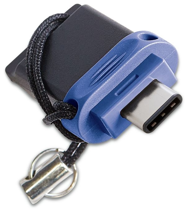 USB Type-A / USB Type-C Stick 64 GB (Schwarz, Blau, Silber) Dual 