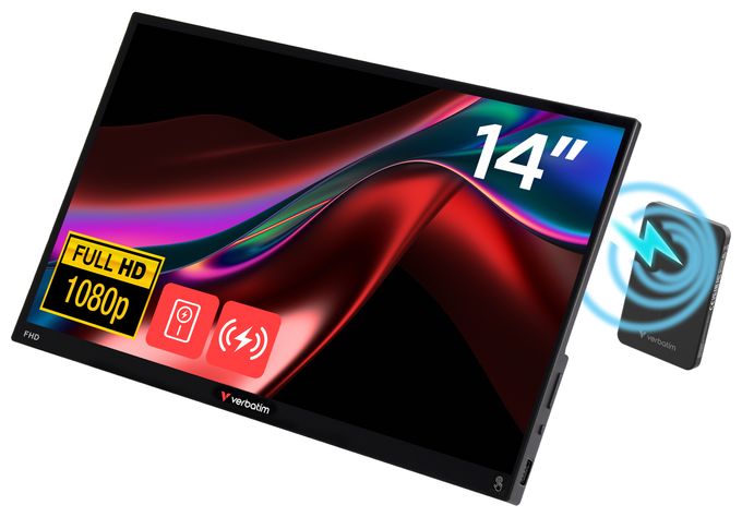 Full HD Monitor 35,6 cm (14 Zoll) 16:9 6 ms  PMT-14 (Schwarz) 