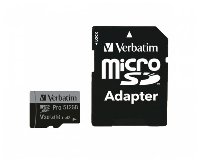 MicroSDXC Speicherkarte 512 GB Class 3 (U3) Klasse 10 Pro 