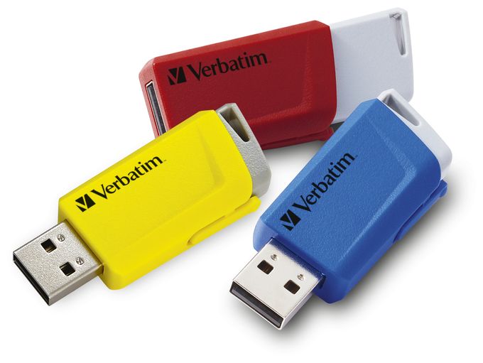 USB Typ-A Stick 16 GB  Store 'n' Click (Blau, Rot, Gelb) 