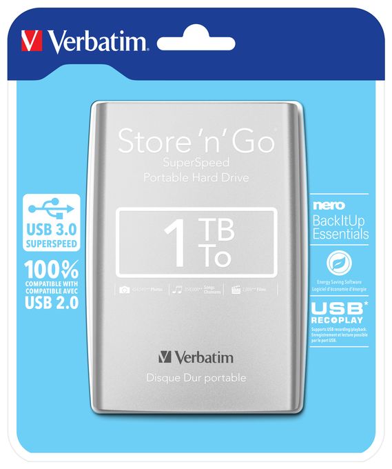 1 TB externe Festplatte 2.5"  Store 'n' Go USB 3.0 (Silber) 
