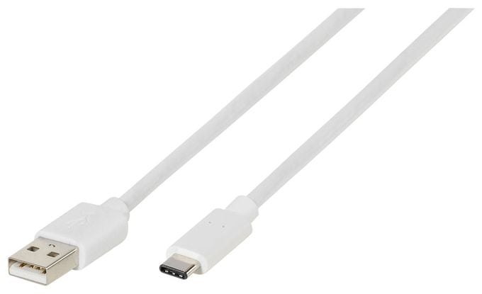 Stecker USB A auf USB C 0,5 m  38755 (Weiß) 
