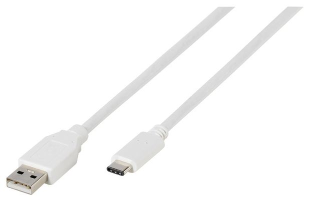 Stecker USB C auf USB A 1,2 m  38756 (Weiß) 