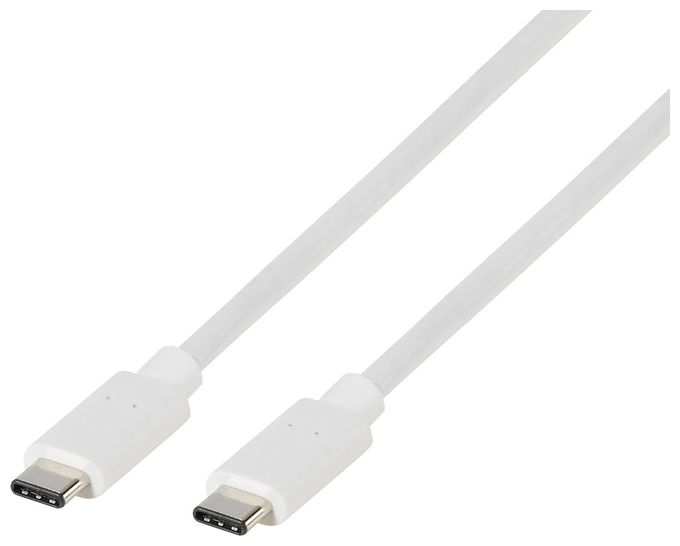 0,48 Gbit/s Stecker Rundkabel USB C auf USB C bis 60 W 1,2 m  63537 (Weiß) 