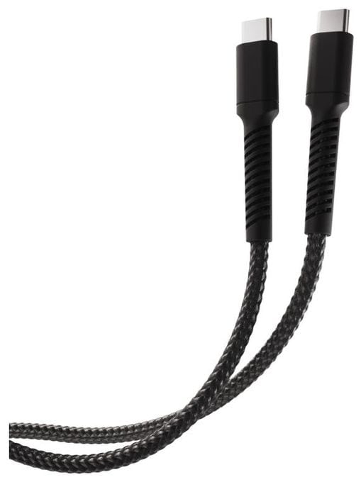 Stecker Rundkabel USB C auf USB C bis 60 W 2,5 m  63640 (Schwarz) 