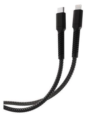 Stecker Rundkabel USB C auf Lightning bis 30 W 2,5 m  63642 (Schwarz) 