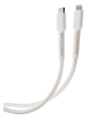 Stecker Rundkabel Lightning auf USB C bis 30 W 2,5 m  63643 (Weiß) 