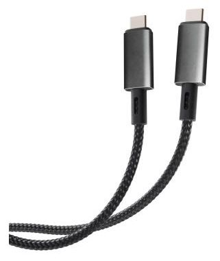 10 Gbit/s Stecker Rundkabel USB C auf USB C bis 100 W 0,5 m  64010 (Schwarz) 