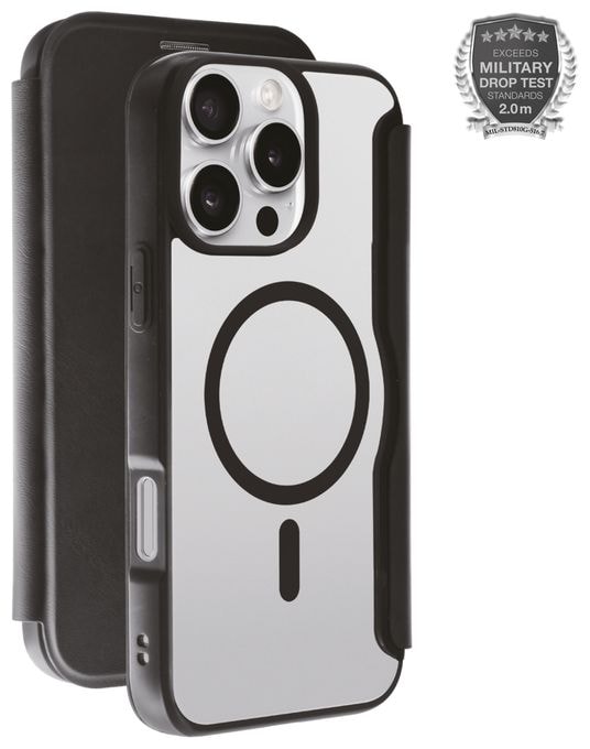 Geldbörsenhülle für Apple iPhone 16 Pro Max  Mag Premium Wallet (Schwarz) 