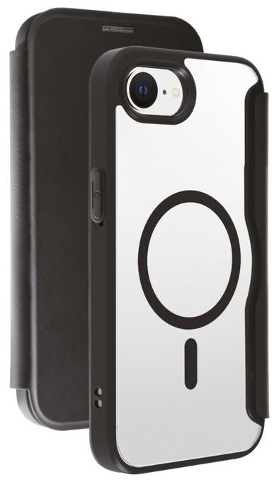 Geldbörsenhülle für Apple iPhone 16e (2025)  Mag Premium Wallet (Schwarz) 