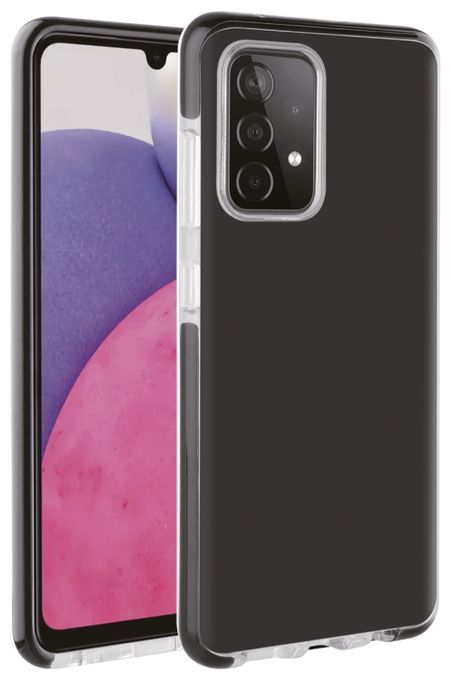 Cover für Samsung Galaxy A33 (Schwarz, Transparent) Rock Solid 