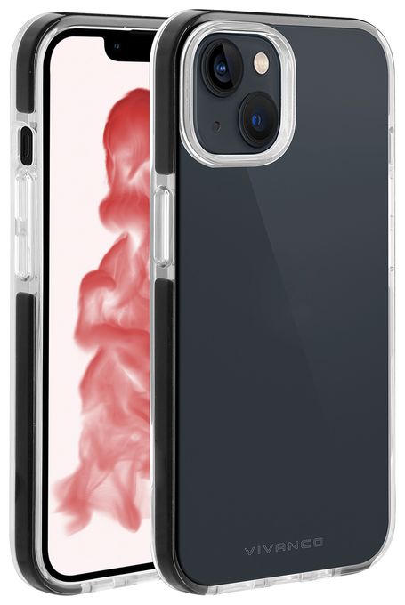 Cover für Apple iPhone 14 Plus (Schwarz, Transparent) Rock Solid 
