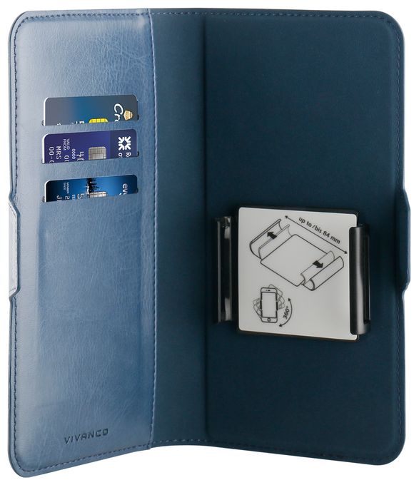 Geldbörsenhülle für Universal  Universal Book Case (Blau) 