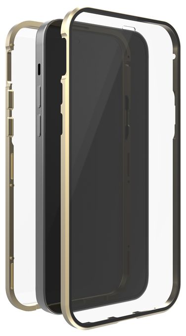 Cover für Apple iPhone 14  360° Glass (Gold, Transparent) 