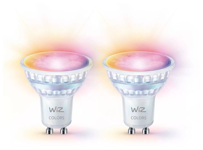 LED Intelligentes Leuchtmittel 55 mm Multi Tunable White & Color Glas Spot GU10 PAR16 Doppelpack 