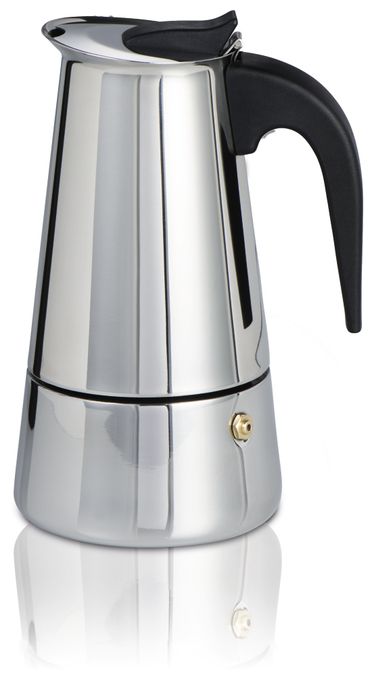 6 Tassen Filterkaffeemaschine  111230 Espressokocher für (Schwarz, Silber) 