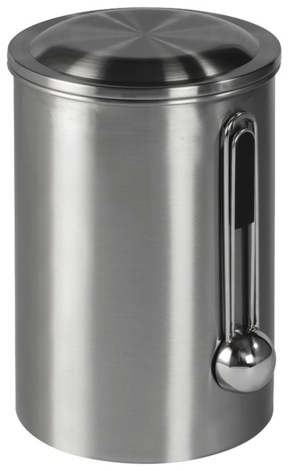 Edelstahl  111252 Kaffeedose für 1 kg mit Dosierlöffel luftdicht (Silber) 