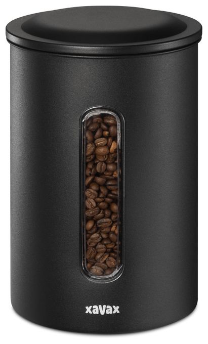 Behälter andere Stahl  111262 Kaffeedose für 1,3kg Bohnen oder1,5 kg Pulver luftdicht (Schwarz) 