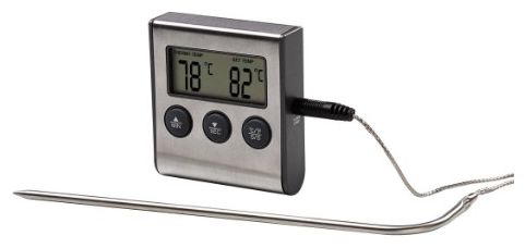 Digital 111381 Bratenthermometer mit Timer Kabelsensor 