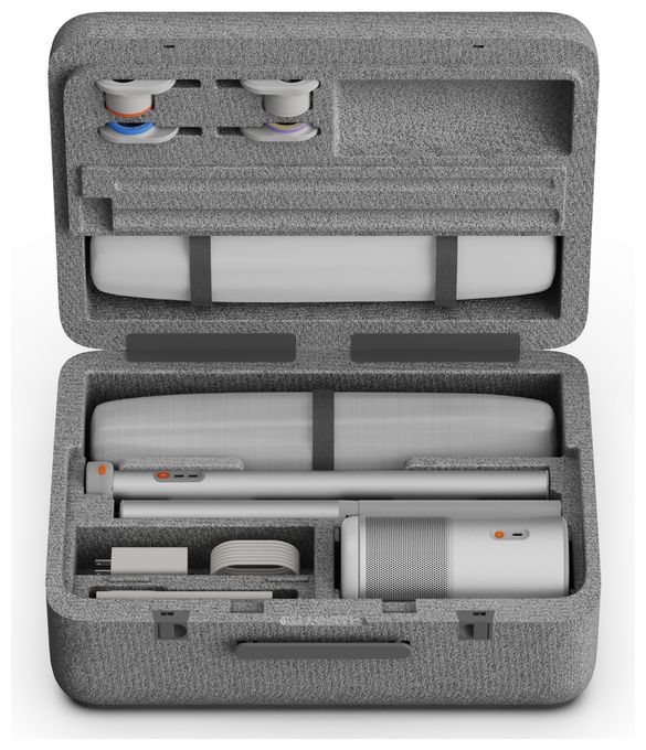 1080p (1920x1080) DLP Laser 550 ISO-Lumen  MoGo 4 Laser Outdoor Set (Silber) 