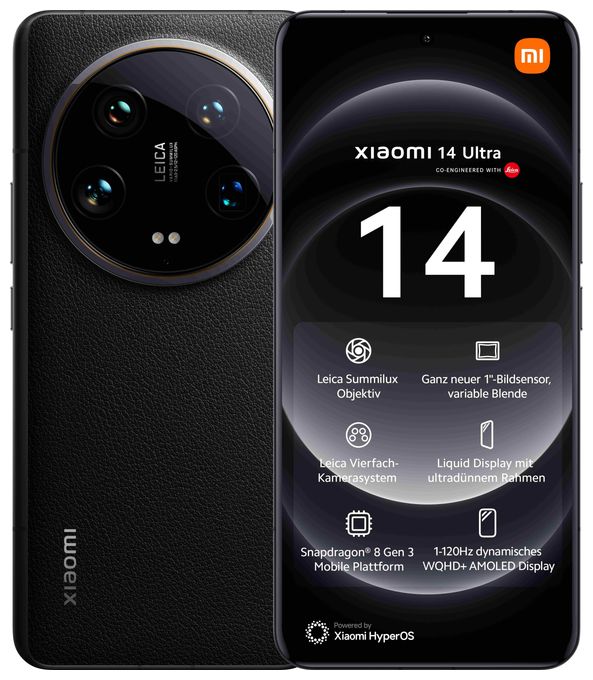 512 GB 5G Smartphone 17,1 cm (6.73") Android 50 MP Vierfach Kamera Dual Sim  14 Ultra (Schwarz) 