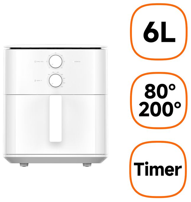 Heißluftfritteuse 6 l 1550 W  BHR8588EU (Weiß) 