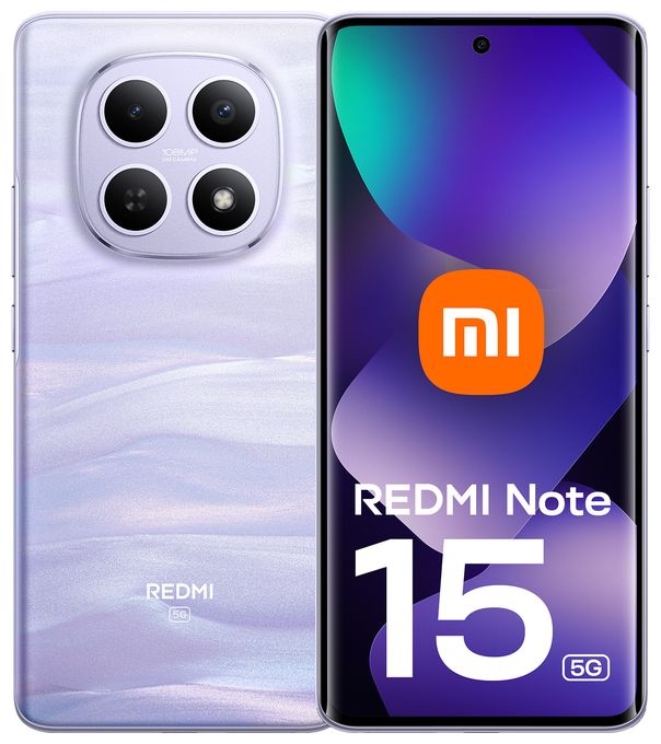 128 GB 5G Smartphone 16,9 cm (6.67 Zoll) 1,8 GHz 108 MP Dreifach Kamera Dual Sim WiFi 5 (Mist Purple) Redmi Note 15 